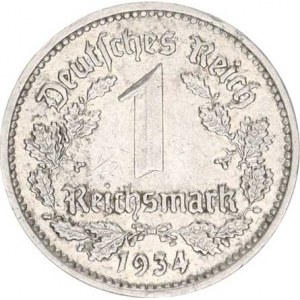 Německo - 3 říše, 1933-1945, 1 RM 1934 G, nep. rys.