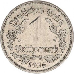 Německo - 3 říše, 1933-1945, 1 RM 1936 F