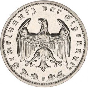 Německo - 3 říše, 1933-1945, 1 RM 1938 F R, nep. rys. v av.