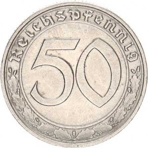 Německo - 3 říše, 1933-1945, 50 Rpf. 1938 D - Ni KM 95 R