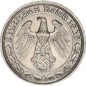 Německo - 3 říše, 1933-1945, 50 Rpf. 1939 A - Ni KM 95 R sbírkový stav