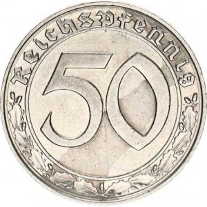 Německo - 3 říše, 1933-1945, 50 Rpf. 1939 B - Ni KM 95 R
