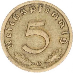 Německo - 3 říše, 1933-1945, 5 Rpf. 1939 G