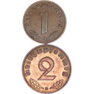 Německo - 3 říše, 1933-1945, 2 Rpf. 1936 D; +1 Rpf. 1936 A 2 ks R
