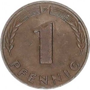 Německo - BRD (1949-), 1 Pfennig 1949 D - Bank Deutscher Länder KM A101