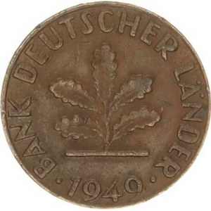 Německo - BRD (1949-), 1 Pfennig 1949 J - Bank Deutscher Länder KM A101