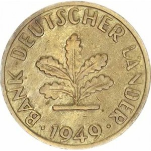 Německo - BRD (1949-), 10 Pfennig 1949 J - Bank Deutscher Länder KM 103 R