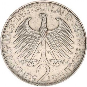Německo - BRD (1949-), 2 DM 1964 G - Planck