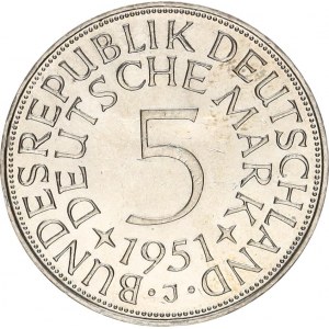 Německo - BRD (1949-), 5 DM 1951 J KM 112.1 kapsle