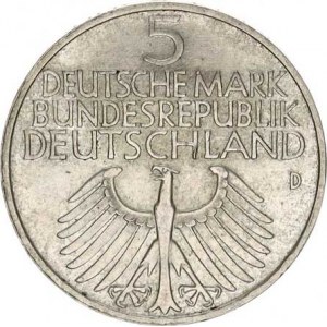 Německo - BRD (1949-), 5 DM 1952 D - Museum Norimberg RR KM 113