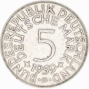 Německo - BRD (1949-), 5 DM 1959 G R KM 112,1