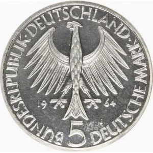Německo - BRD (1949-), 5 DM 1964 J - Fichte R KM 118,1 /11,19g/ kapsle
