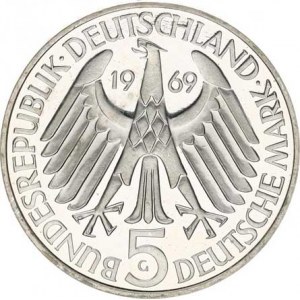 Německo - BRD (1949-), 5 DM 1969 G - Fontane KM 125,1 R