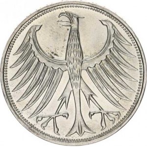 Německo - BRD (1949-), 5 DM 1968 J KM 112,1