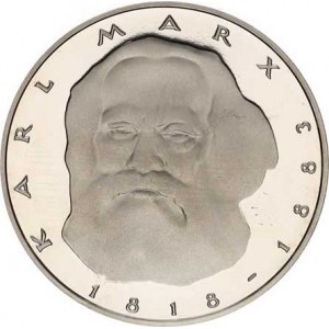 Německo - BRD (1949-), 5 DM 1983 J - Karl Marx KM 158