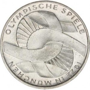 Německo - BRD (1949-), 10 DM 1972 D - OH Mnichov, stuhy KM 131