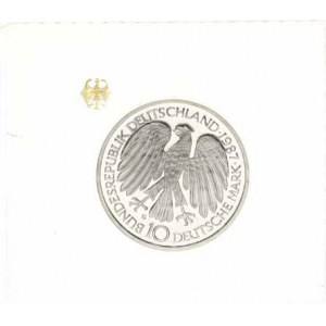 Německo - BRD (1949-), 10 DM 1987 G - 30 let Římské smlouvy KM 167 Ag 625 15,5 g
