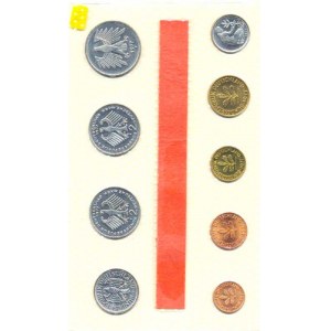 Německo - BRD (1949-), Ročníková sada mincí 1977 minc. F (1, 2, 5, 10, 50 Pf., 1, 5,