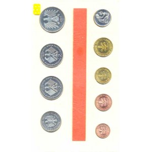 Německo - BRD (1949-), Ročníková sada mincí 1977 minc. G (1, 2, 5, 10, 50 Pf., 1, 5,
