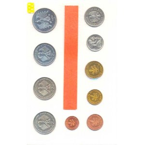 Německo - BRD (1949-), Ročníková sada mincí 1981 minc. G (1, 2, 5, 10, 50 Pf., 1, 5,