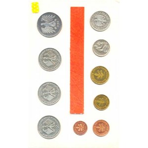 Německo - BRD (1949-), Ročníková sada mincí 1982 minc. F (1, 2, 5, 10, 50 Pf., 1, 5,
