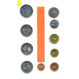 Německo - BRD (1949-), Ročníková sada mincí 1999 minc. D (1, 2, 5, 10, 50 Pf., 1, 5,