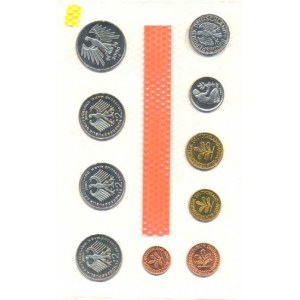 Německo - BRD (1949-), Ročníková sada mincí 2000 minc. G (1, 2, 5, 10, 50 Pf., 1, 5,
