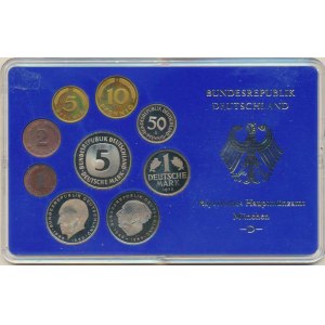 Německo - BRD (1949-), Ročníková sada mincí 1976 minc. D (1, 2, 5, 10, 50 Pf., 1, 5,