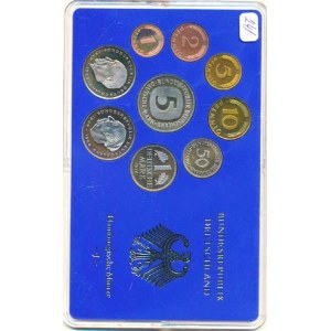 Německo - BRD (1949-), Ročníková sada mincí 1976 minc. J (1, 2, 5, 10, 50 Pf., 1, 5,
