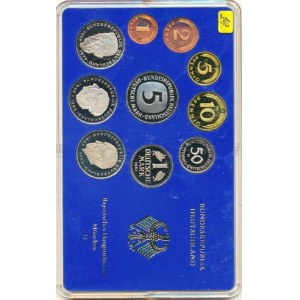 Německo - BRD (1949-), Ročníková sada mincí 1982 minc. D (1, 2, 5, 10, 50 Pf., 1, 5,