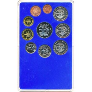 Německo - BRD (1949-), Ročníková sada mincí 1984 minc. F (1, 2, 5, 10, 50 Pf., 1, 5,