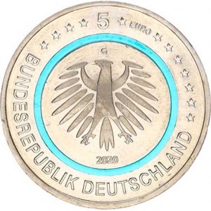 Německo - BRD (1949-), 5 Euro 2020 G - Subpolární zóna, sob CuNi KM 390