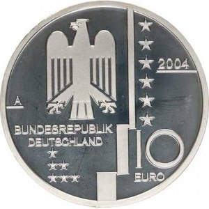Německo - BRD (1949-), 10 Euro 2004 A - Bauhaus Dessau KM 230