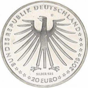 Německo - BRD (1949-), 20 Euro 2019 G - Schneiderlein Ag 925 18 g KM 384