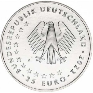 Německo - BRD (1949-), 25 Euro 2022 A - Herrnhuter Stern Ag 999 22 g KM 420