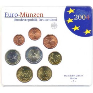Německo - BRD (1949-), Ročníková sada mincí EURO 2004 minc. A (1, 2, 5, 10, 20, 50 Cent,