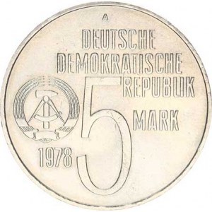Německo - DDR (1949-1990), 5 M 1978 A - Anti-Apartheid KM 68