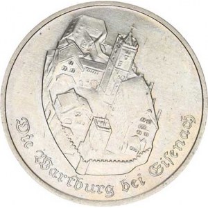 Německo - DDR (1949-1990), 5 M 1982 A - hrad Wartburg KM 86 R