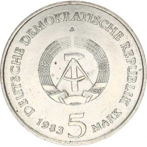 Německo - DDR (1949-1990), 5 M 1983 A - Wittemberg, katedrála KM 89