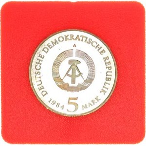 Německo - DDR (1949-1990), 5 M 1984 A - Lipsko, stará radnice KM 96 +certifikát