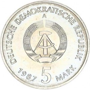 Německo - DDR (1949-1990), 5 M 1987 A - Berlin, Nikolai Viertel KM 114
