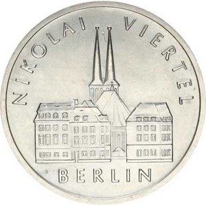 Německo - DDR (1949-1990), 5 M 1987 A - Berlin, Nikolai Viertel KM 114