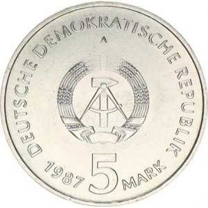 Německo - DDR (1949-1990), 5 M 1987 A - Alexanderplatz KM 116