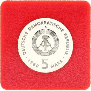 Německo - DDR (1949-1990), 5 M 1988 A - Ernst Barlach KM 122 R +certifikát