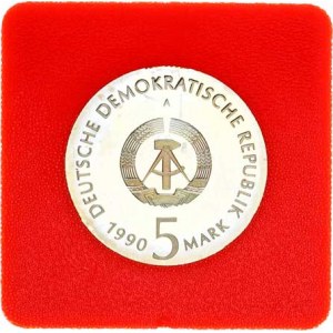 Německo - DDR (1949-1990), 5 M 1990 A - Kurt Tucholsky KM 133 R +cert