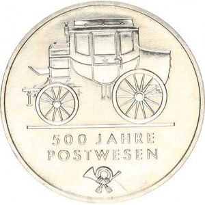 Německo - DDR (1949-1990), 5 M 1990 A - 500. výročí pošty KM 134 +certifikát