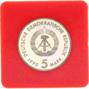 Německo - DDR (1949-1990), 5 M 1990 A - 500. výročí pošty KM 134 +certifikát