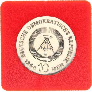 Německo - DDR (1949-1990), 10 M 1966 - K.F. Schinkel KM 15.1 RR +certifikát
