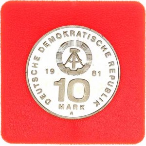 Německo - DDR (1949-1990), 10 M 1981 A - 25. výr. lidové armády KM 80 +certifikát