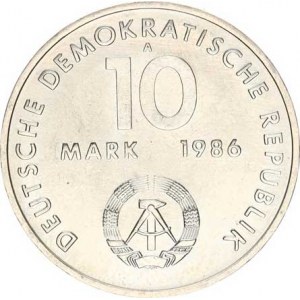 Německo - DDR (1949-1990), 10 M 1986 A - Ernst Thälmann KM 109